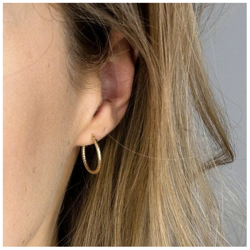 MOANINA Ohrringe Bari Hoops - 375 Massivgold