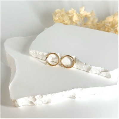 MOANINA Ohrringe Bari Hoops - 375 Massivgold