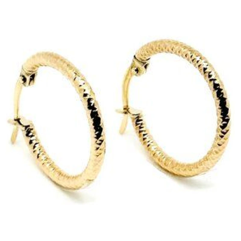 MOANINA Ohrringe Bari Hoops - 375 Massivgold