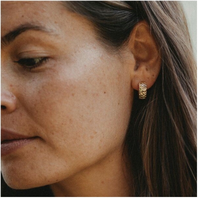 MOANINA Ohrringe Hoops Camila - 925 Silber/18k Gold Vermeil