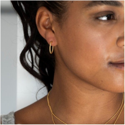 MOANINA Ohrringe Hoops Chia - 925 Silber/18k Gold Vermeil