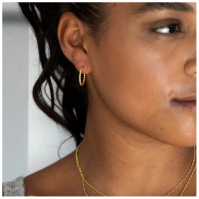 MOANINA Ohrringe Hoops Chia - 925 Silber/18k Gold Vermeil