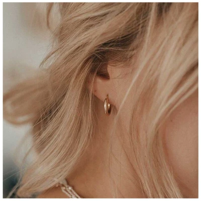 MOANINA Ohrringe Hoops Isabella - 925 Silber/18k Gold Vermeil