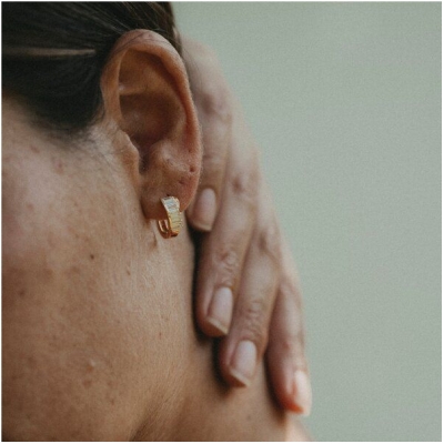 MOANINA Ohrringe Hoops Lucia - 925 Silber/18k Gold Vermeil