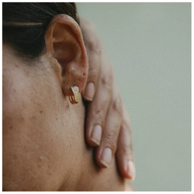 MOANINA Ohrringe Hoops Lucia - 925 Silber/18k Gold Vermeil