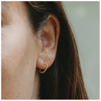 MOANINA Ohrringe Hoops Maria - 925 Silber/18k Gold Vermeil
