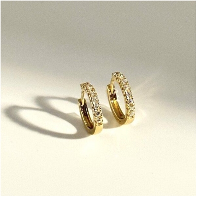 MOANINA Ohrringe Siena Hoops - 333 Massivgold