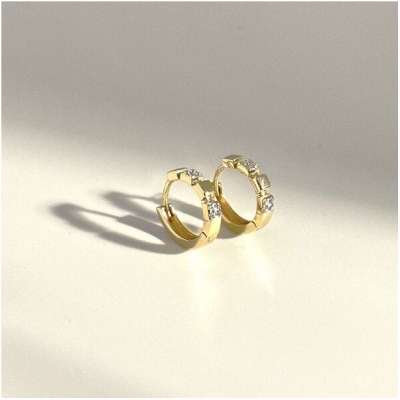 MOANINA Ohrringe Zivia Hoops - 375 Massivgold