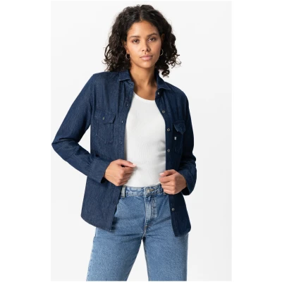 MUD Jeans Damen vegan Hemd Shirley Strong Blau
