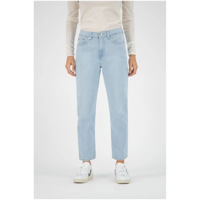 MUD Jeans Damen vegan Jeans Cropped Mimi Hellblau