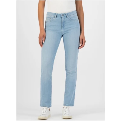 MUD Jeans Damen vegan Jeans Gerade Faye Sunny Stone Blau