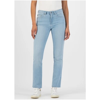 MUD Jeans Damen vegan Jeans Gerade Faye Sunny Stone Blau