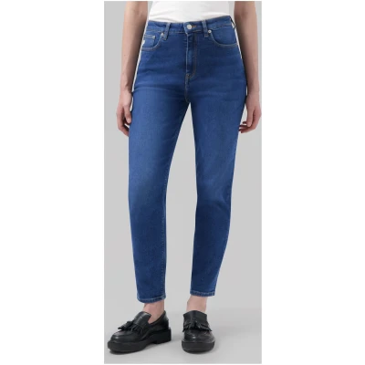 MUD Jeans Damen vegan Jeans Mams Stretch Tapered Stone Indigoblau