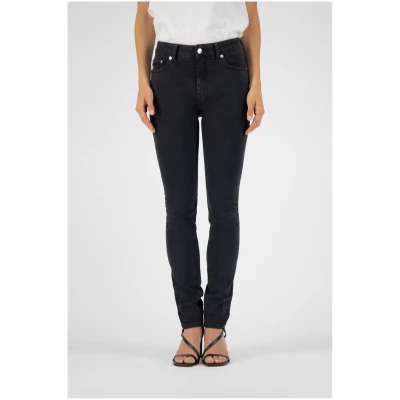 MUD Jeans Damen vegan Jeans Skinny Hazen Schwarz