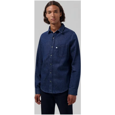 MUD Jeans Herren vegan Hemd Stanley Strong Blau