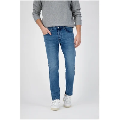 MUD Jeans Herren vegan Jeans Slimmer Rick Authentic Indigoblau