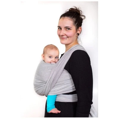 Madame Jordan Babytragetuch - Pur Grey - 100% Biobaumwolle