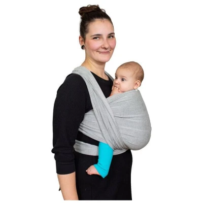Madame Jordan Babytragetuch - Pur Grey - 100% Biobaumwolle