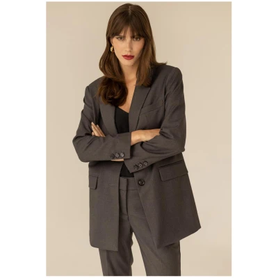 Maddison Blazer Dark Grey
