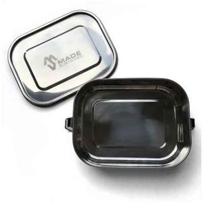 Made Sustained Auslaufsichere Edelstahl-Lunchbox 20cm x 16cm x 6 cm