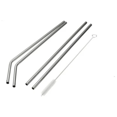Made Sustained Trinkhalme Edelstahl mit Reinigungsbürste