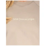 Magadi Damen Sweater BELLA mit Love- Peace- Yoga aus Sweat-Stoff