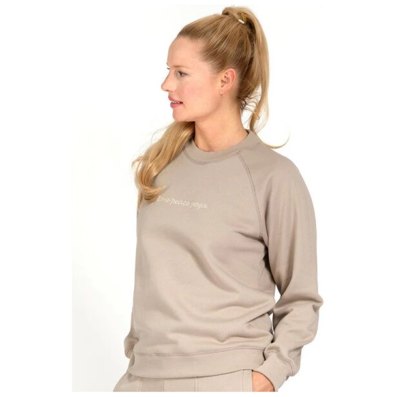 Magadi Damen Sweater BELLA mit Love- Peace- Yoga aus Sweat-Stoff