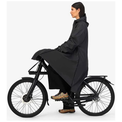 Maium Damen vegan Regenmantel Original Schwarz