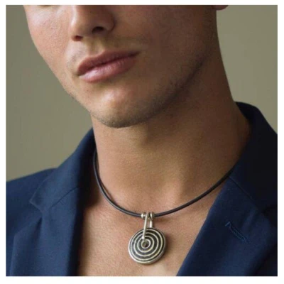 Mambu Design Upcycling Halskette - Circles - Straußeneischmuck