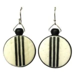 Mambu Design Upcycling Halskette - Lines Circles - Straußeneischmuck
