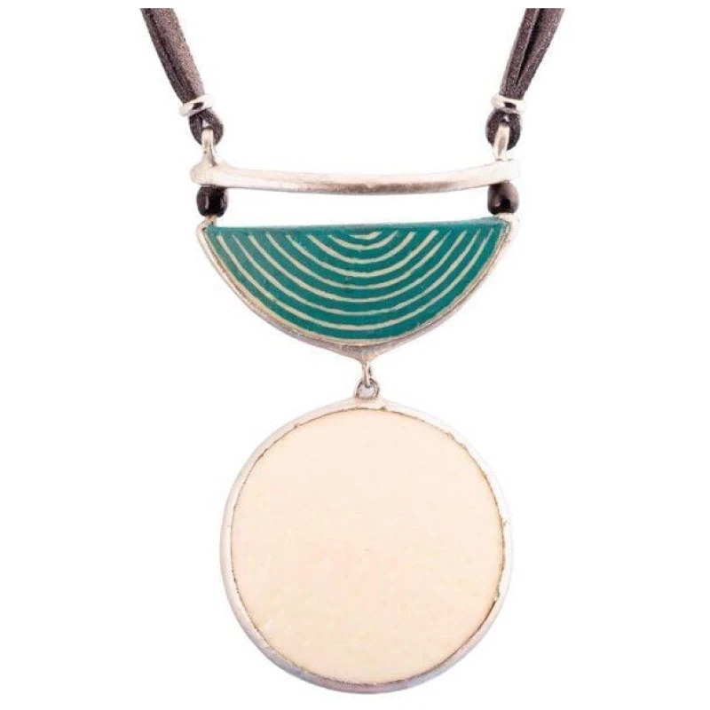 Mambu Design Upcycling Halskette - Ocean - Straußeneischmuck