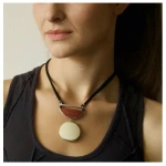 Mambu Design Upcycling Halskette - Rust - Straußeneischmuck