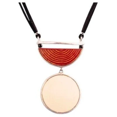 Mambu Design Upcycling Halskette - Rust - Straußeneischmuck