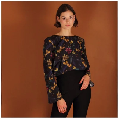 ManduTrap Florale Bluse Lanah aus Biobaumwolle kbA