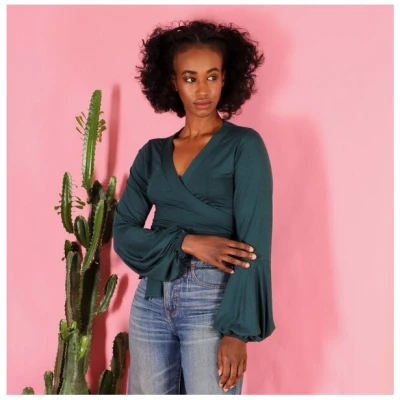 ManduTrap Tencel Wickelshirt Runa/petrol