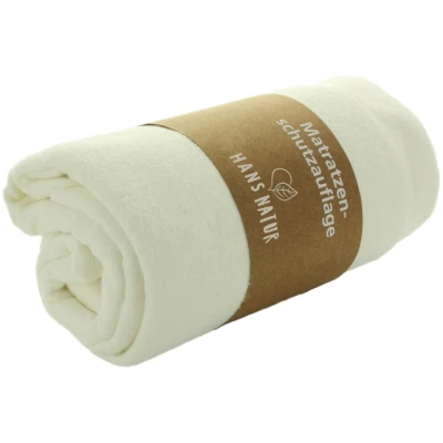 Matratzenauflage mit Spannecken Bio-Baumwolle natur Maße 60 x 120 cm