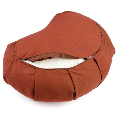 Meditationskissen Halbmond YOGAHERZ Lotus Design® - Bio-Buchweizenschalen