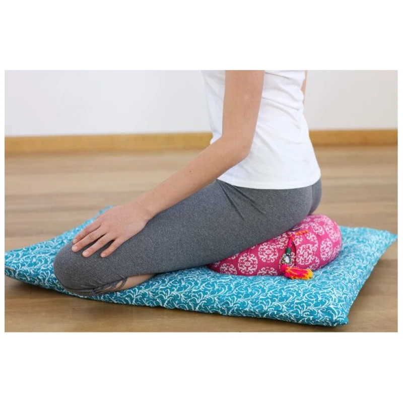 Meditationskissen RAJA-ZAFU Lotus Design® - Bio-Buchweizenschalen