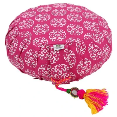 Meditationskissen RAJA-ZAFU Lotus Design® - Bio-Buchweizenschalen