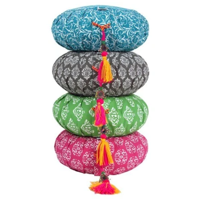 Meditationskissen RAJA-ZAFU Lotus Design® - Bio-Buchweizenschalen