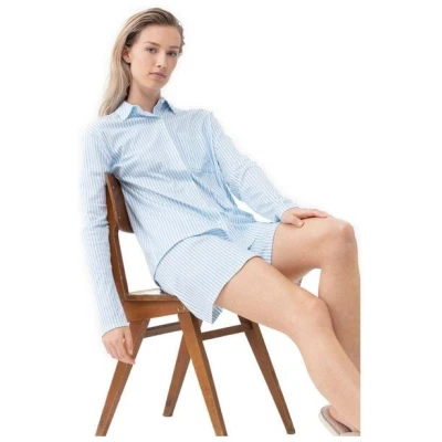Mey Damen Pyjama Shirt langarm Sleepsation Bio-Baumwolle
