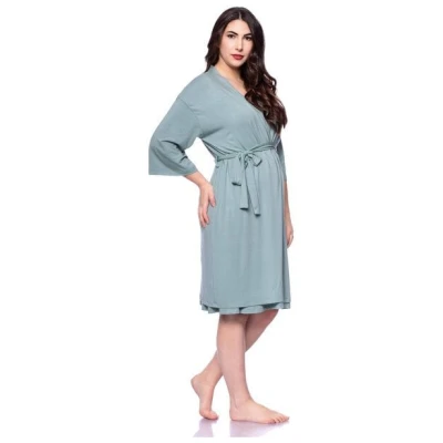 Milchshake Kimono Morgenmantel aus Tencel Modal Jersey