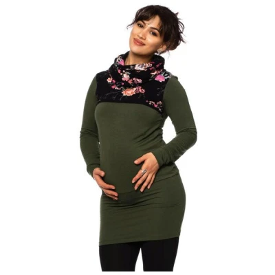 Milchshake LEXI warmes Umstands- und Stillkleid Sweatkleid mit Rollkragen