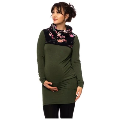 Milchshake LEXI warmes Umstands- und Stillkleid Sweatkleid mit Rollkragen