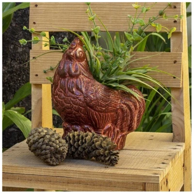 Mitienda Shop Blumentopf aus Ton Hahn indoor & outdoor