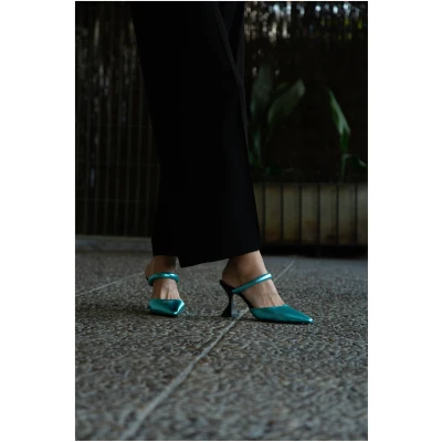 Momoc Damen vegan Pumps Lady Grace Türkis