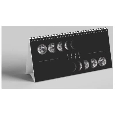 Mondkalender 2025 - Tischkalender - schwarz, beige // ShellyCreates
