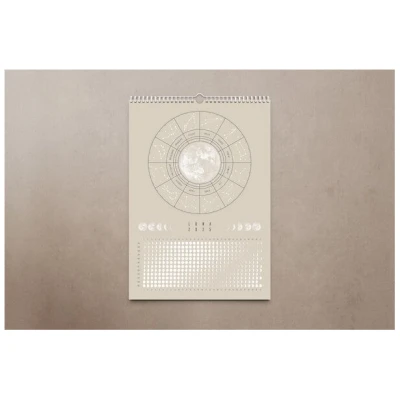 Mondkalender 2025 - Wandkalender A3, A4 - beige // ShellyCreates
