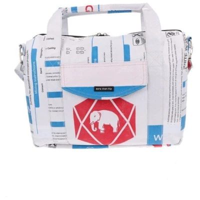 MoreThanHip Große Laptop-/Arbeitstasche (15,6 Zoll) recycelte Zement- /Fischfuttersäcke - Kiri