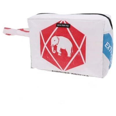 MoreThanHip Medium Kulturtasche aus recycelten Zement oder Fischfuttersaecken Washu